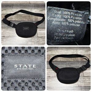 State Bag Fanny Pack Women’s Crossbody Belt Bag Black Mesh Casual